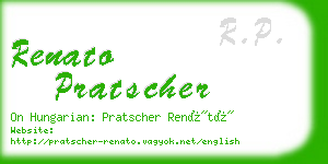 renato pratscher business card